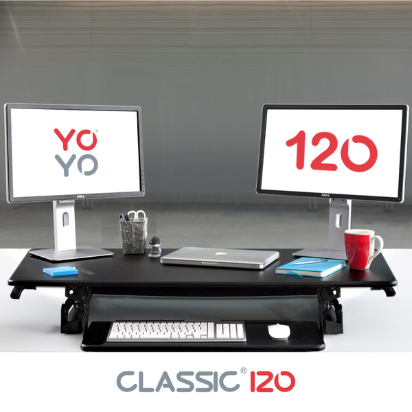 Yo-Yo DESK 120 Triple Monitor Standing Desk Converter