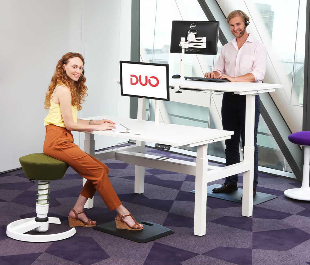 Yo-Yo DESK DUO Back-2-Back Height Adjustable Standing Desk