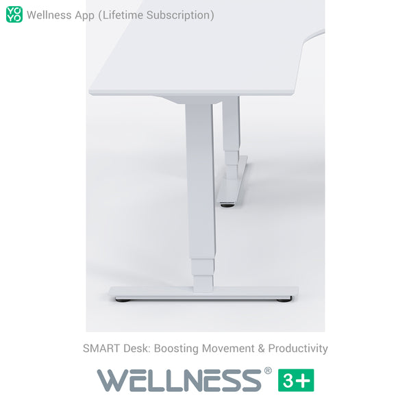 Yo-Yo DESK WELLNESS 3+ L-Shape SMART Standing Desk with Wellness APP