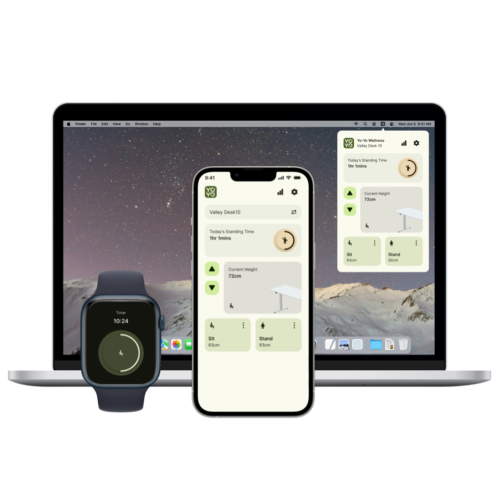 Yo-Yo DESK ALERT 2  Dual Motor SMART Standing Desk with Bluetooth Control