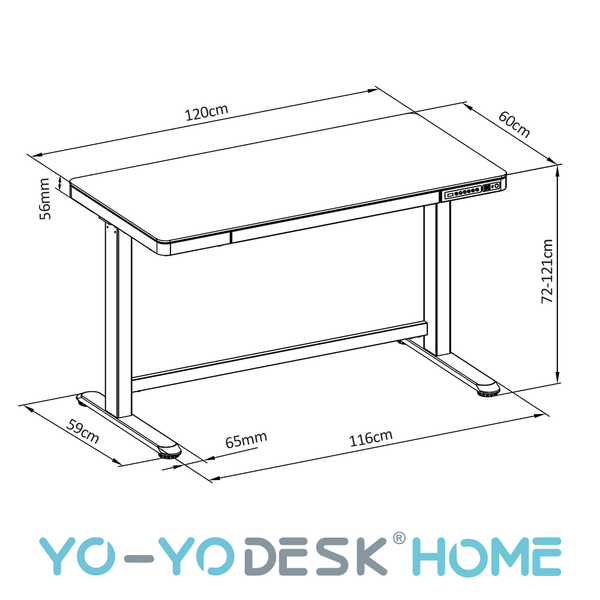 Yo-Yo DESK HOME Electric Height Adjustable Standing Desk