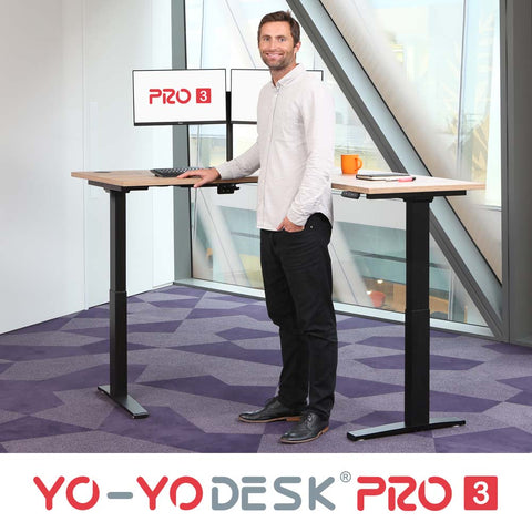 Yo-Yo DESK PRO 3 Triple Motor L-Shape Height Adjustable Standing Desk